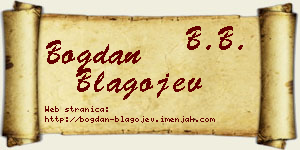 Bogdan Blagojev vizit kartica